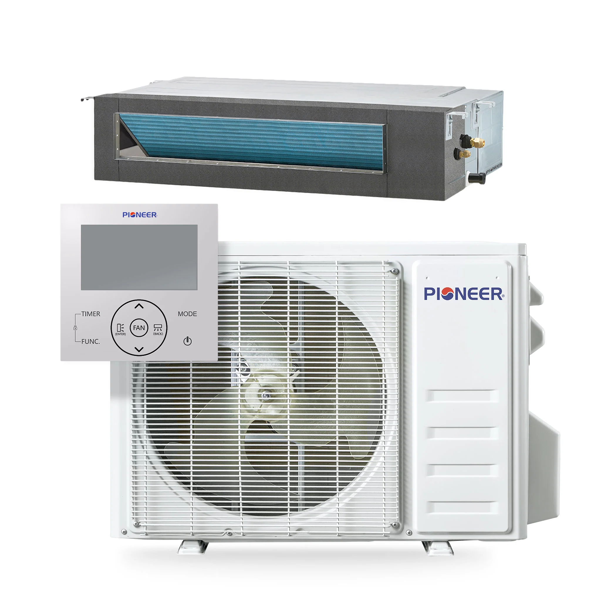 Pioneer® Quantum Ultra™ 9,500 BTU 19.6 SEER2 230V Ceiling Concealed Ducted Mini-Split Air Conditioner Inverter Heat Pump Full Set - Image 5