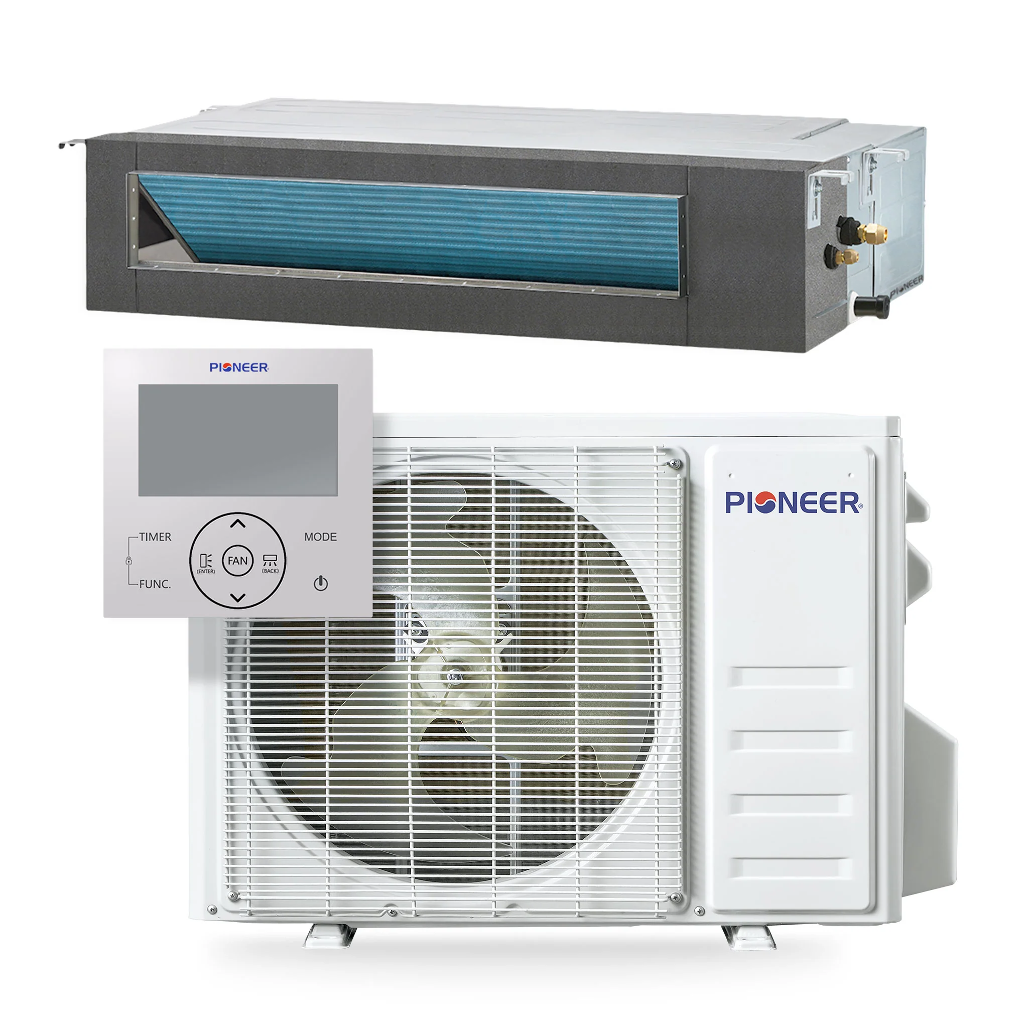 Pioneer® Quantum Ultra™ 17,000 BTU 20.3 SEER2 230V Ceiling Concealed Ducted Mini-Split Air Conditioner Inverter Heat Pump Full Set - Image 5
