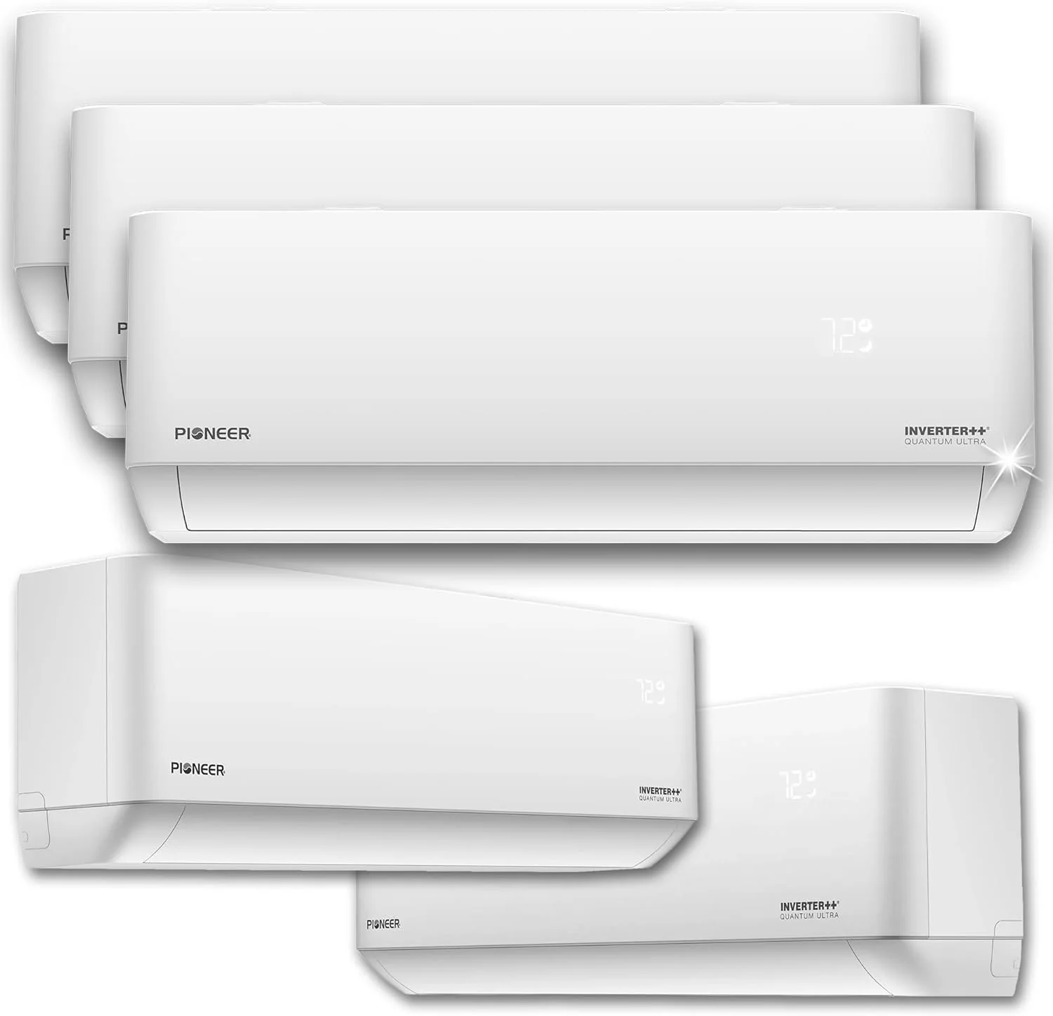 Quint Split 45000 BTU 3.75-Ton Quantum Ultra Wi-Fi 22 SEER Energy-Star Multi (5) Zone Wall Mount Air Conditioner Heat Pump 230-Volt - Image 3